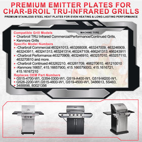 DcYourHome emitter plates set of three ready for Char-Broil infrared grills.