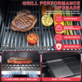DcYourHome G362-2100-W1 emitter plate flame minimization in infrared grill