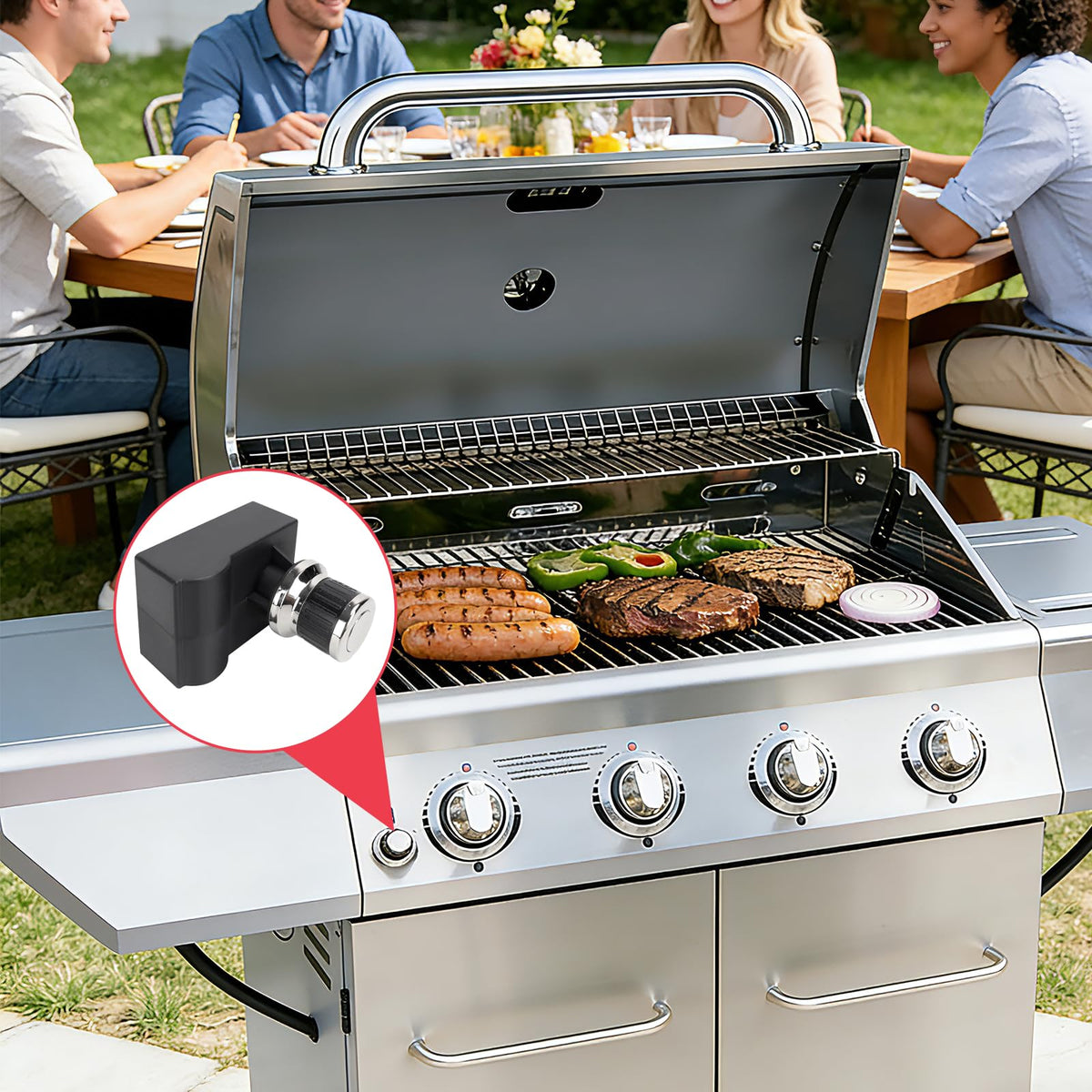 DcYourHome push-button igniter in action for effortless lighting.