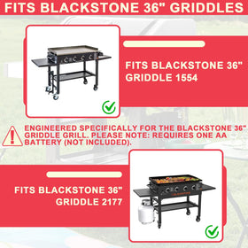 Effortless tool-free installation for quick ignition on your Blackstone griddle.