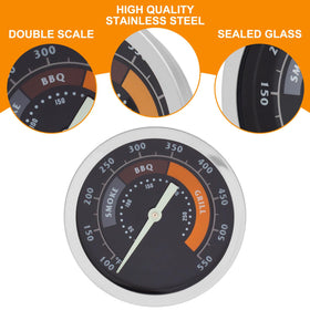DcYourHome smoker thermometer nut included ensures quick, secure installation on compatible grills.