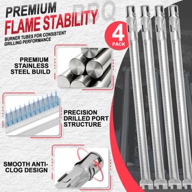 DcYourHome snowflake porcelain-enameled steel flavorizer bars resist corrosion