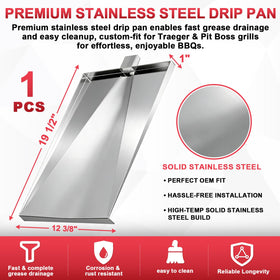 DcYourHome SUB025 drip pan for Traeger Bronson 20 with heat resistance.