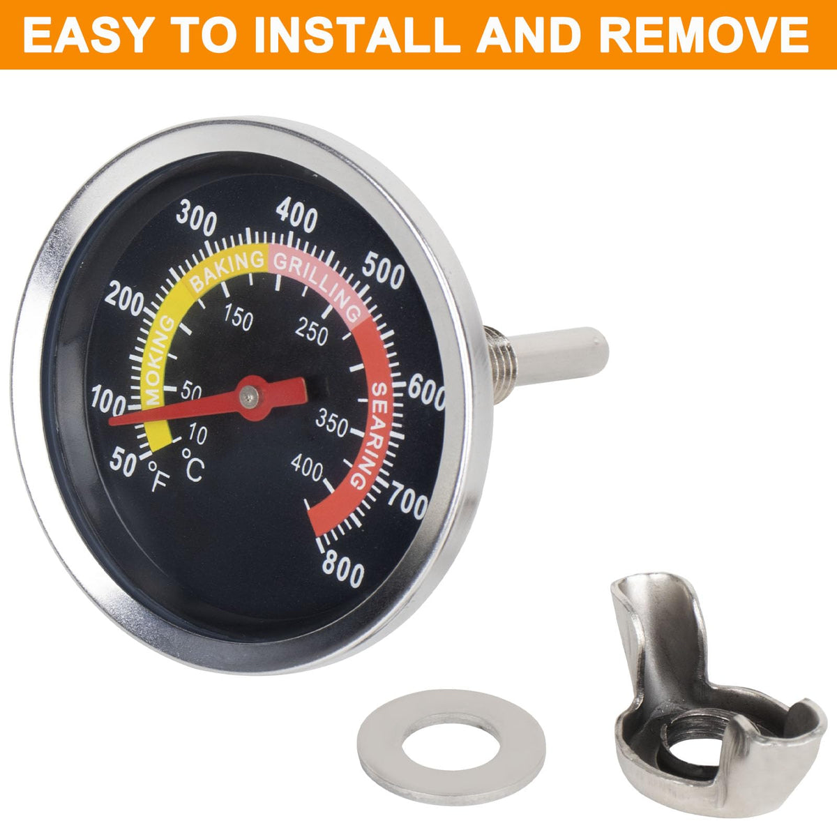 DcYourHome waterproof grill thermometer withstands outdoor cooking in any weather.