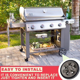 DcYourHome Weber wheel replacement supports higher load-bearing capacity for stable grilling setups.