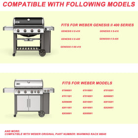 DcYourHome Weber GS4 warming rack side view highlighting durability