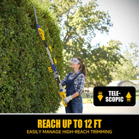 DDKUN rotating hedge head at 135 degrees for tight corners