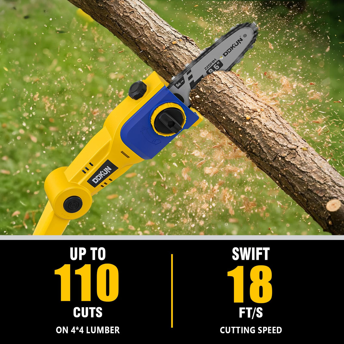 DDKUN tool-free chain tensioning for quick maintenance.