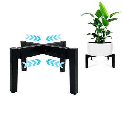 DDPow heavy-duty plant stand supports 10-16 inch pots outdoors.