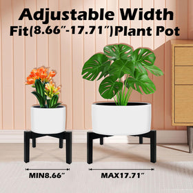 DDPow adjustable frame keeps pots secure for indoor display.