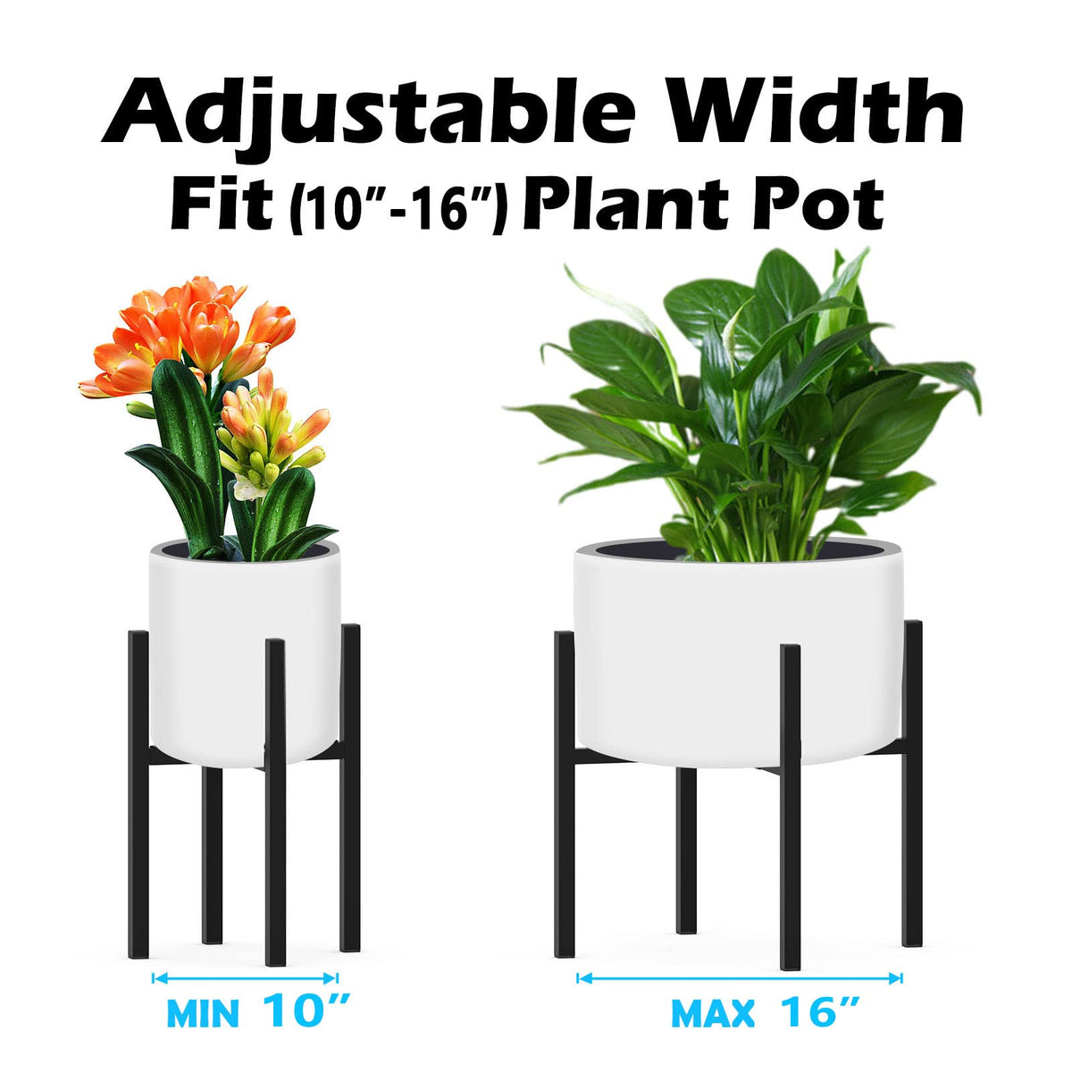 DDPow heavy-duty steel plant stand highlighting durability and load capacity.