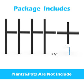 DDPow two-height options plant stand shown in two positions.