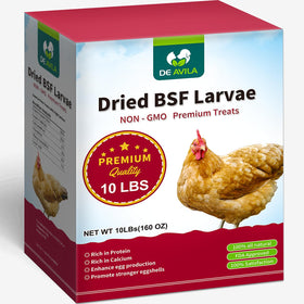 DE AVILA BSF larvae for chickens with crispy texture to encourage eating