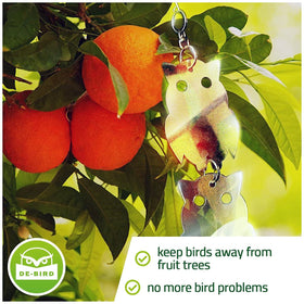 De-Bird 8-pack provides scalable coverage for patios, gardens, and fruit trees.