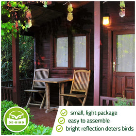 De-Bird outdoor owl decoys blend with spaces while reducing nuisance birds.