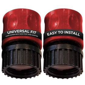 DealEnvy quick-connect deck wash port adapter for easy mower deck cleaning.