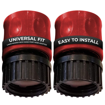 DealEnvy quick-connect deck wash port adapter for easy mower deck cleaning.