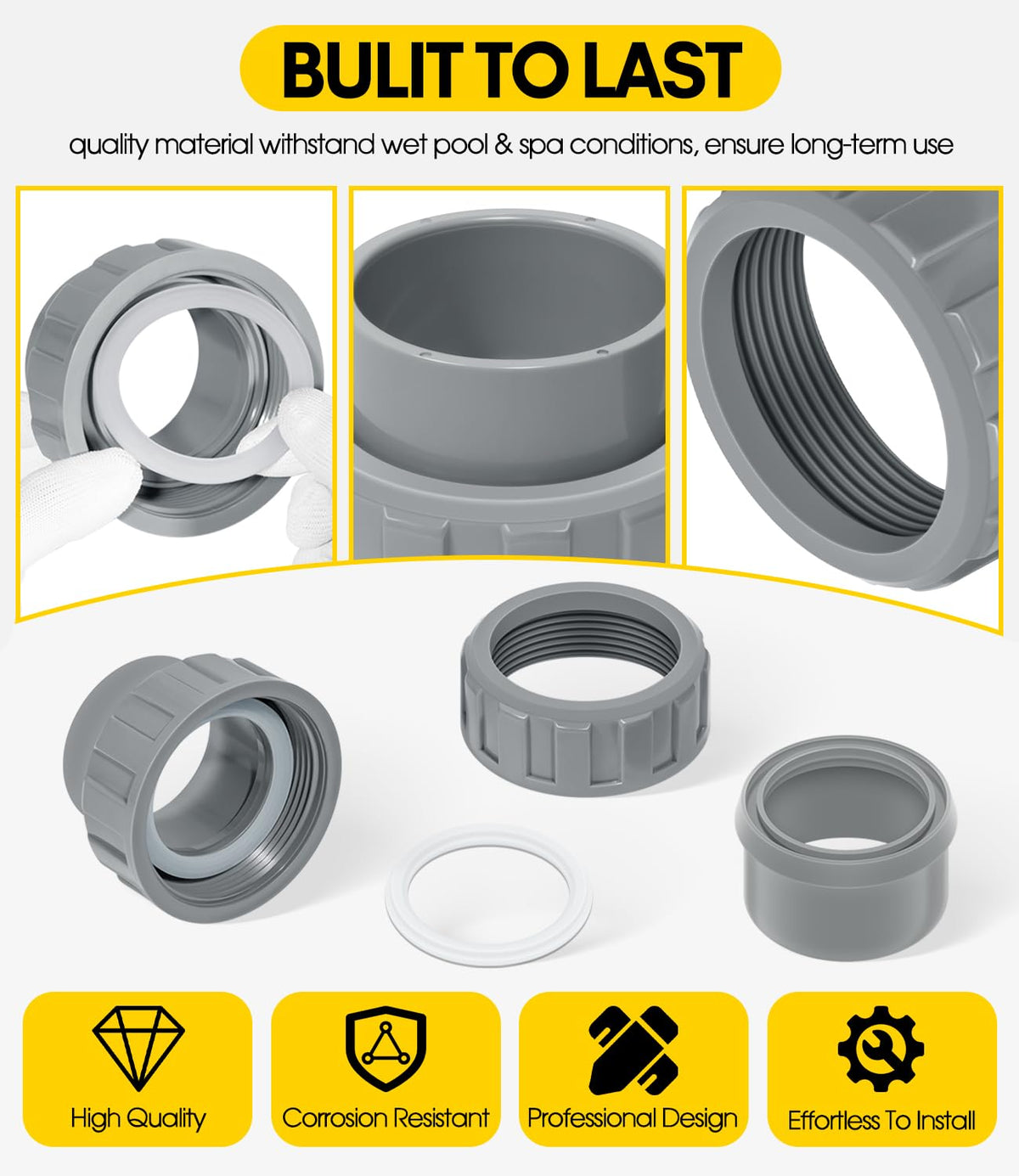 DearChan self-sealing gaskets create secure, leak-free connections.