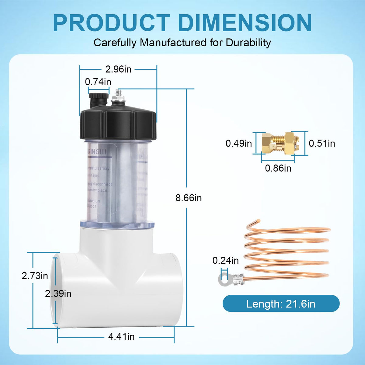 Deargooday anti-electrolysis action helps reduce plaster discoloration in pools