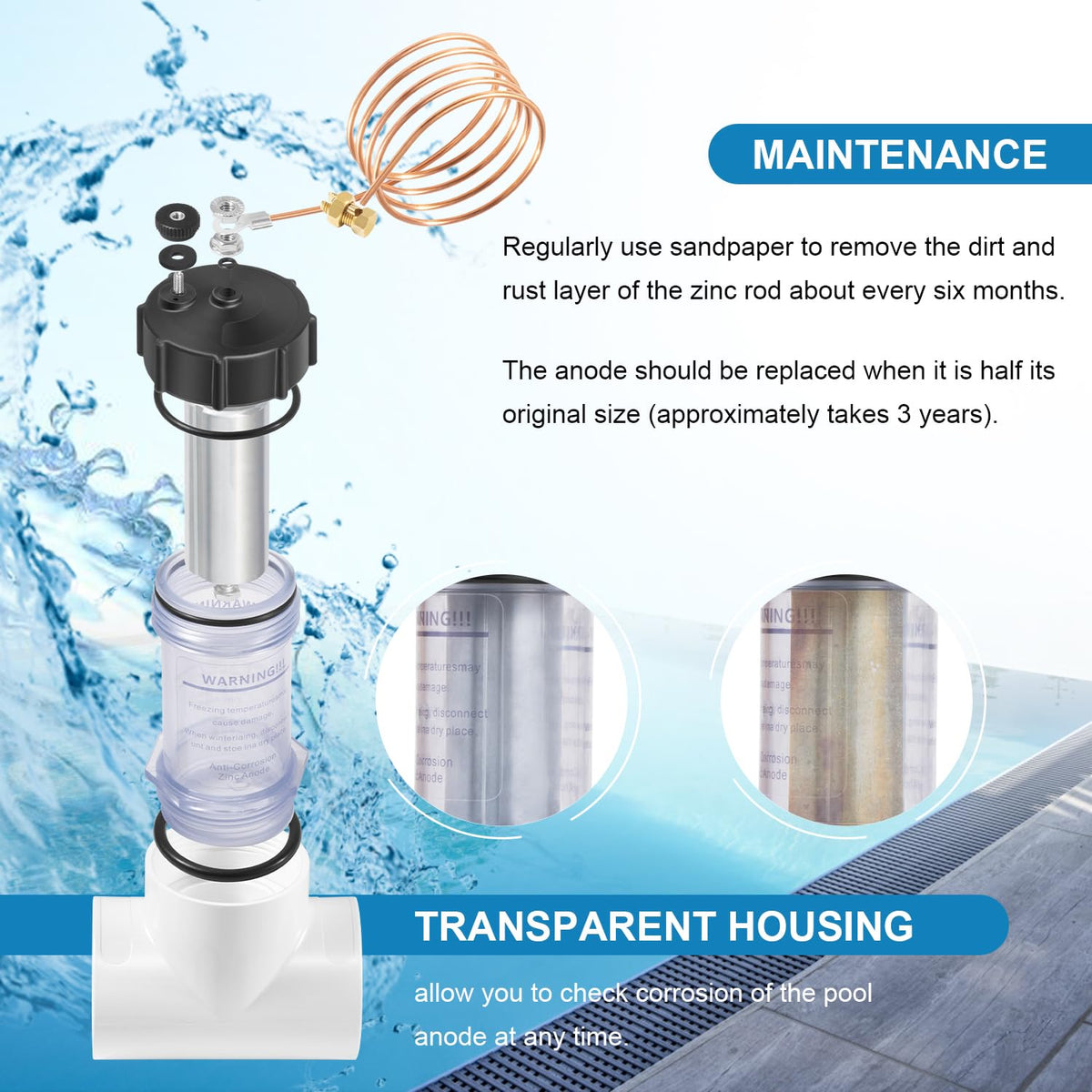 Deargooday setup-between-filter-and-heater supports flexible installation and protection