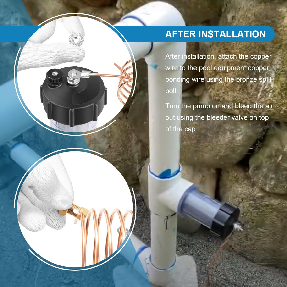 Deargooday 104-D zinc-anode works in saltwater-pool-systems to limit corrosion