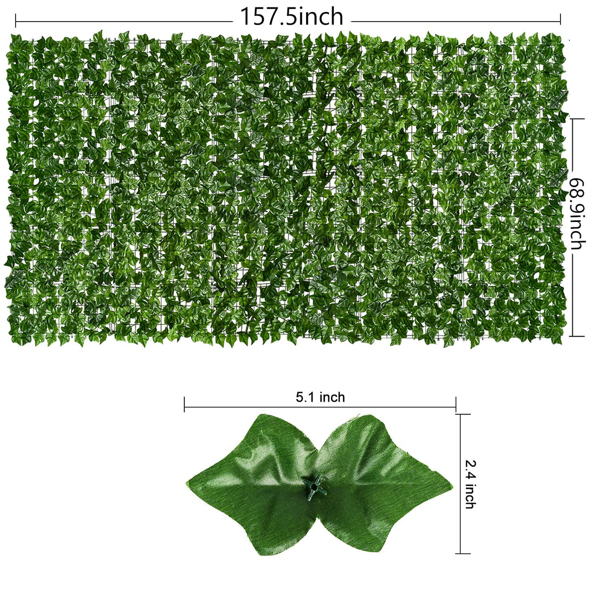 DearHouse ivy fence panel for outdoor décor mounted on walls or trellises.