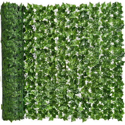DearHouse artificial ivy privacy fence 197x39.4in with lifelike leaves for outdoor screening.