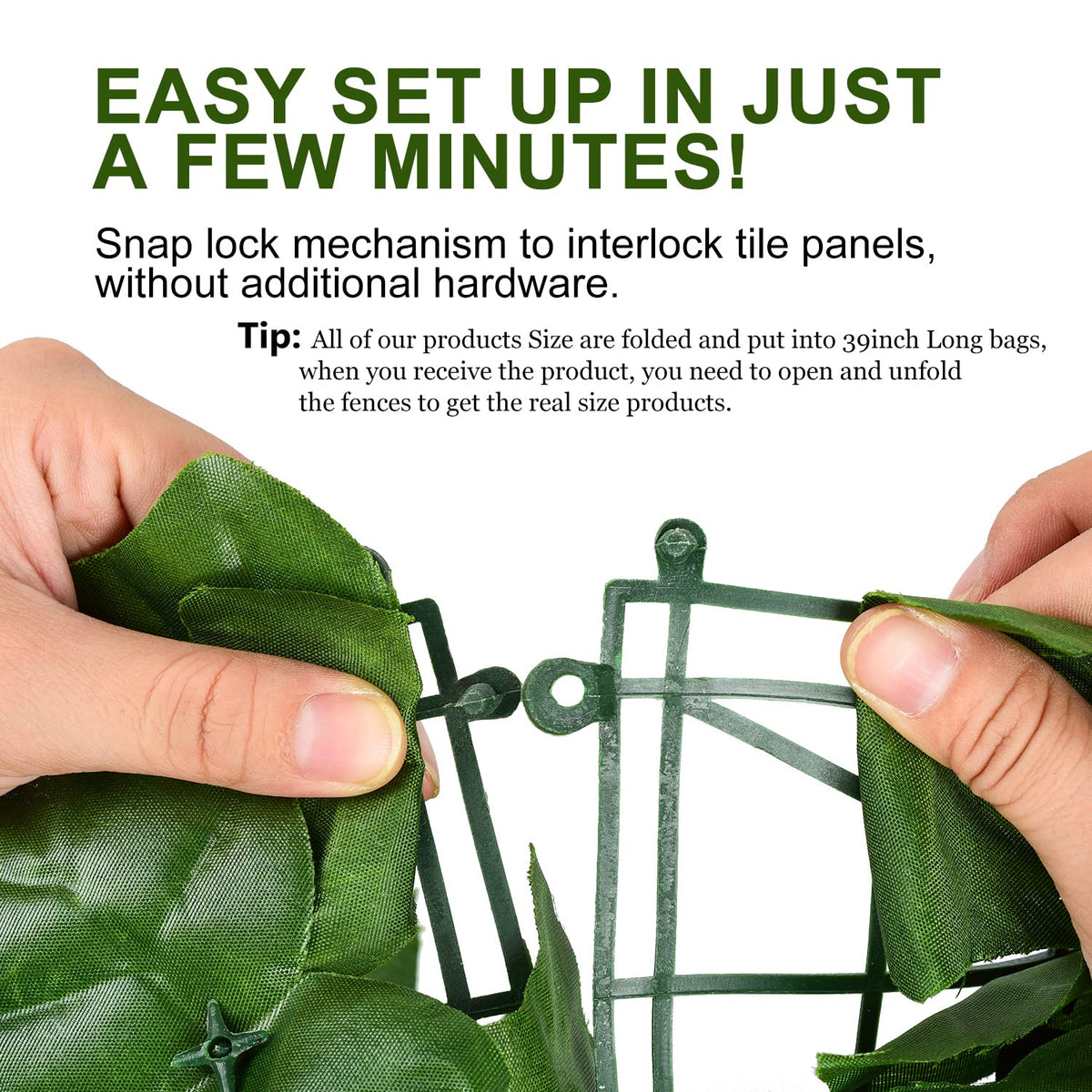 DearHouse privacy fence panels offer a soft, green boundary for outdoor spaces.