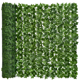 DearHouse Artificial Ivy Privacy Fence front view shows lush leaves for year-round privacy.