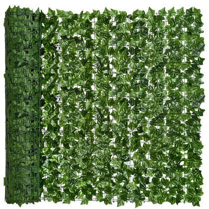 DearHouse Artificial Ivy Privacy Fence front view shows lush leaves for year-round privacy.
