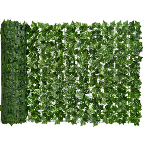DearHouse ivy privacy fence close-up leaves offering a lifelike green screen for outdoor spaces.