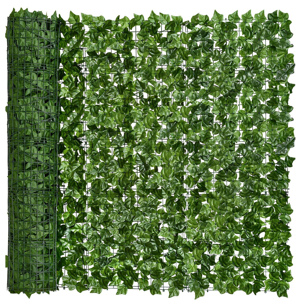 DearHouse artificial ivy privacy fence panel with dense green leaves for outdoor privacy