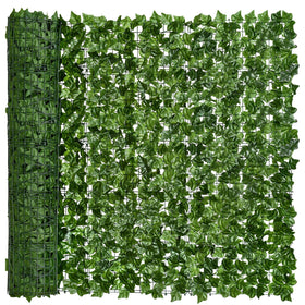 DearHouse artificial ivy privacy fence panel with dense green leaves for outdoor privacy