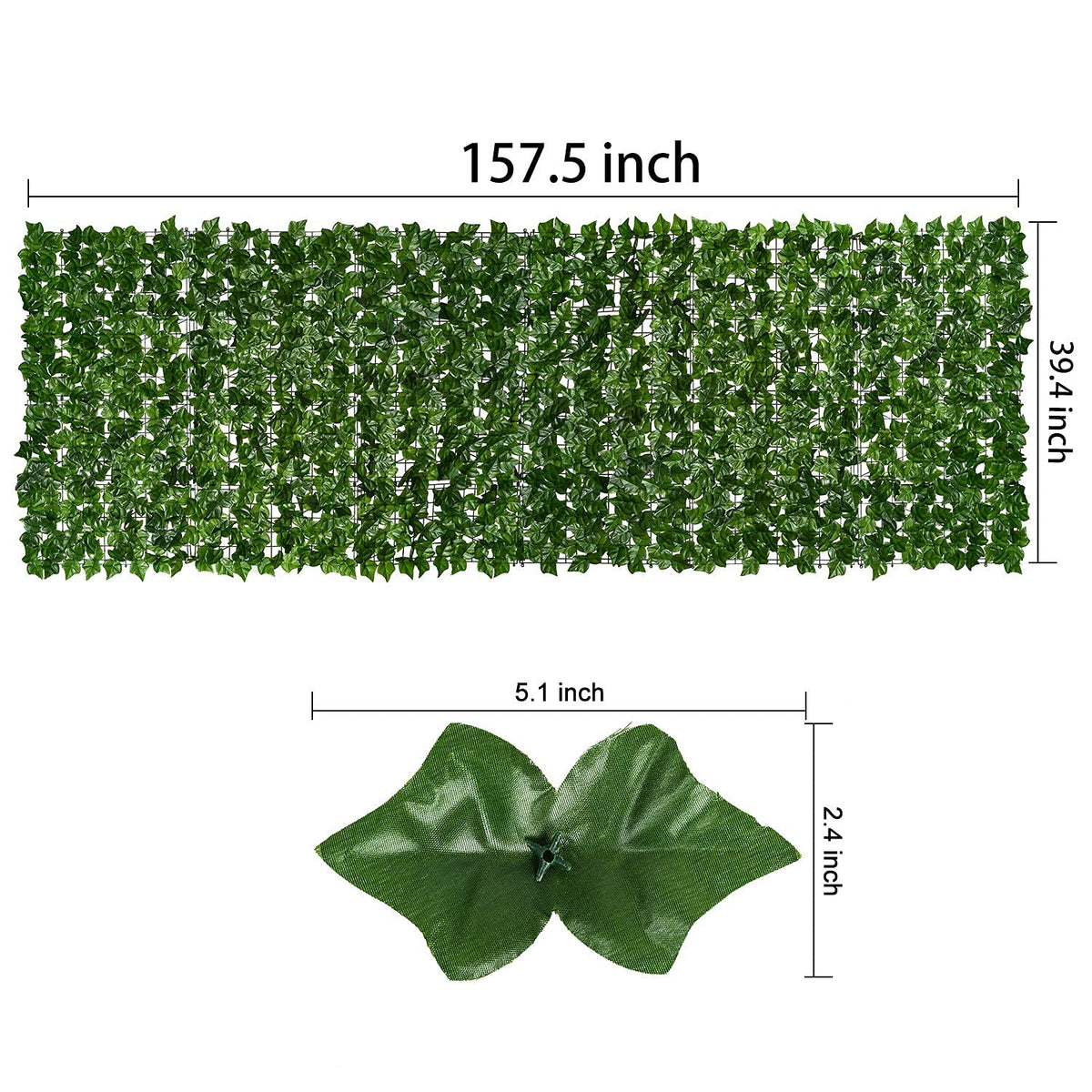 DearHouse faux ivy wall decor detail highlighting durable leaves that resist fading.