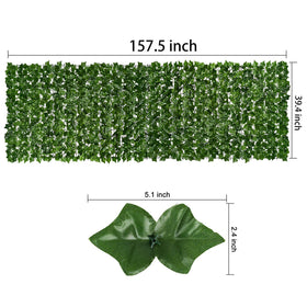 DearHouse faux ivy wall decor detail highlighting durable leaves that resist fading.
