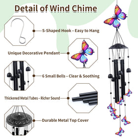 Bells and tubes produce gentle, calming tones with light, cheerful chimes.