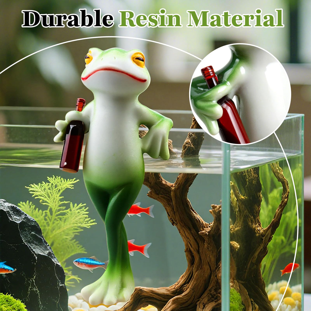 DearKeeps Garden Frog Statues: lying frog adds playful charm to indoor plant displays.