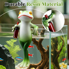 DearKeeps Garden Frog Statues: lying frog adds playful charm to indoor plant displays.