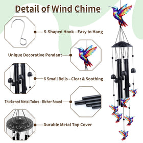 DearKeeps wind chime bells add light chimes for calm evenings