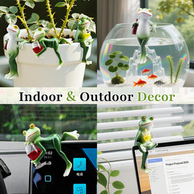 DearKeeps Garden Frog Statues weather-resistant: durable material for year-round display.