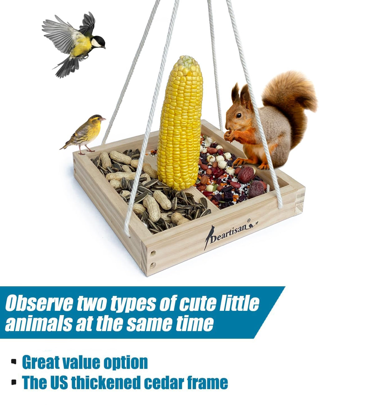 Deartisan outdoor yard decoration that supports backyard wildlife.
