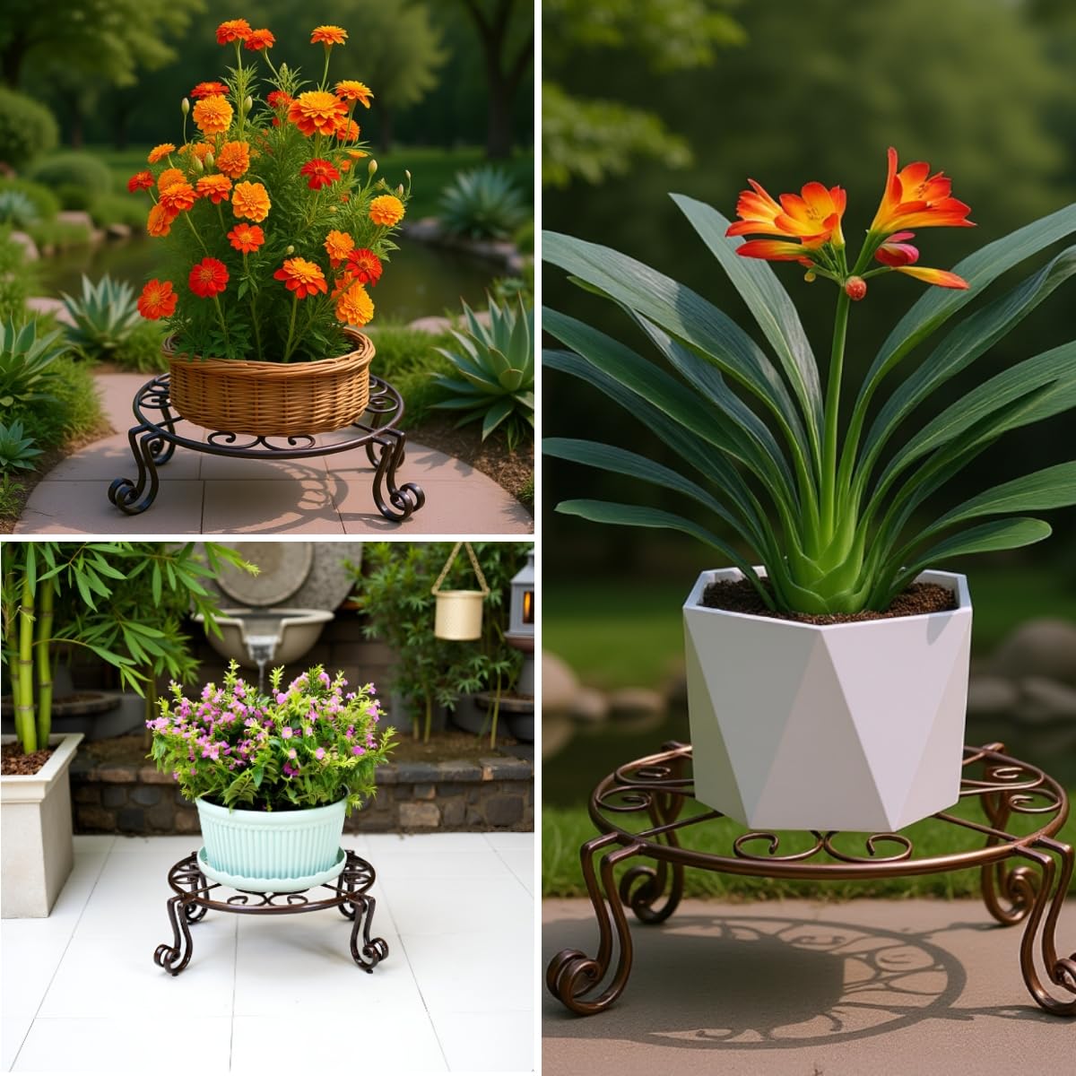 Supports up to 60 pounds for versatile plant arrangements.