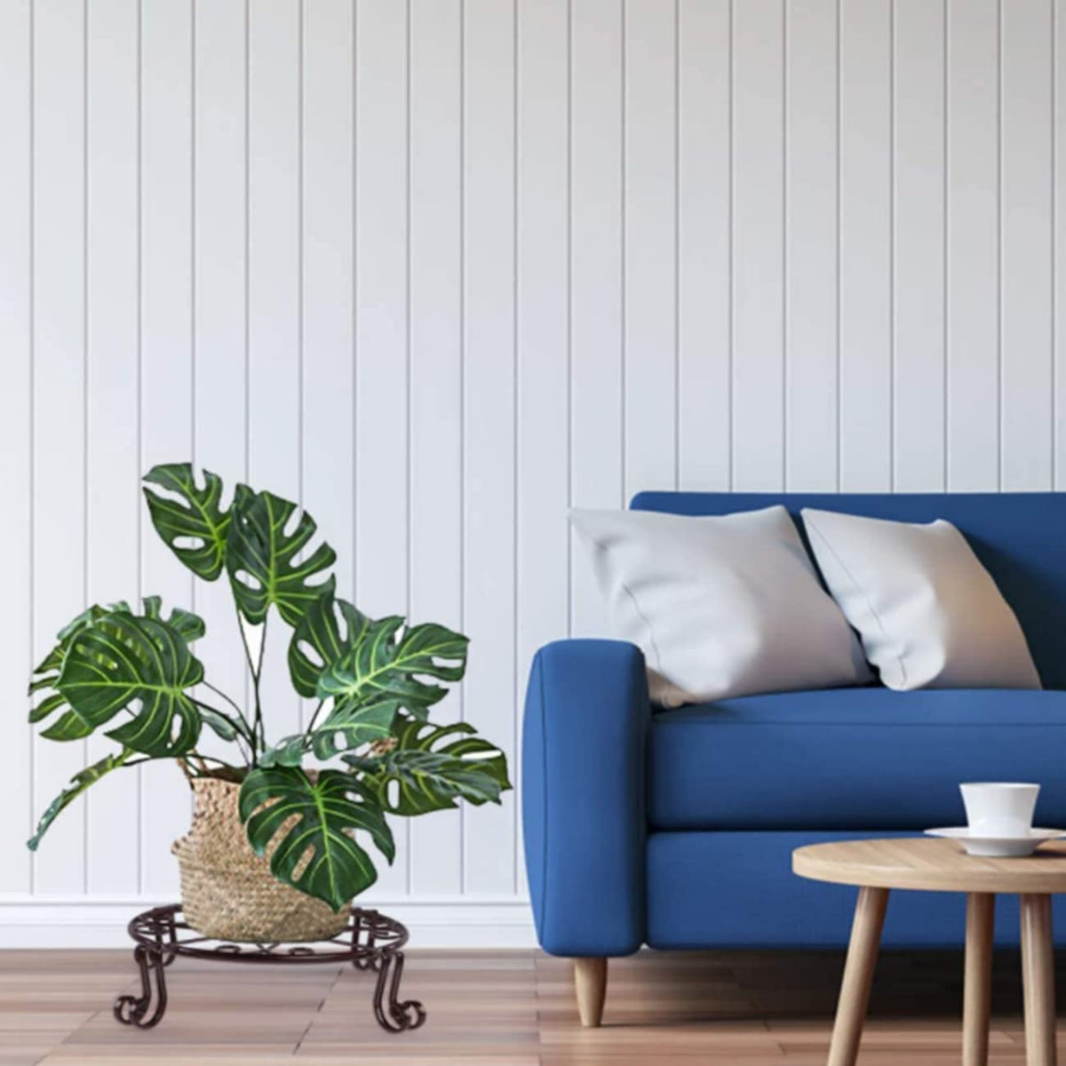 Smooth curved legs protect floors from scratches.