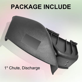 deawater chute discharge in black fits Simplicity Rider models for reliable operation