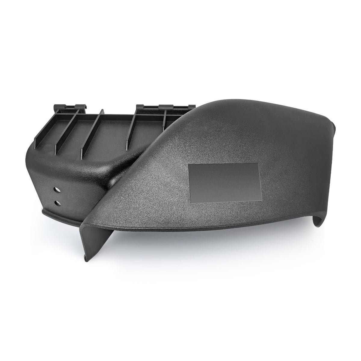 deawater chute discharge in black for Snapper decks improves debris flow