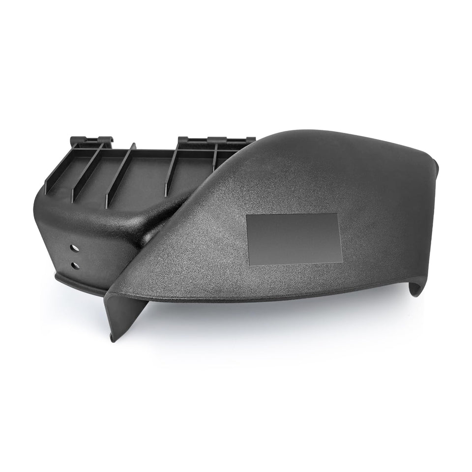 deawater chute discharge in black for Snapper decks improves debris flow