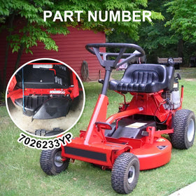 deawater chute discharge for mowing cleanup and efficient debris routing