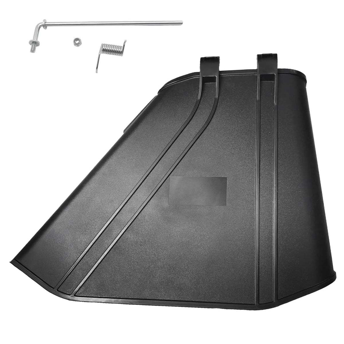 DeaWater deflector cover for side discharge protects the mower deck.