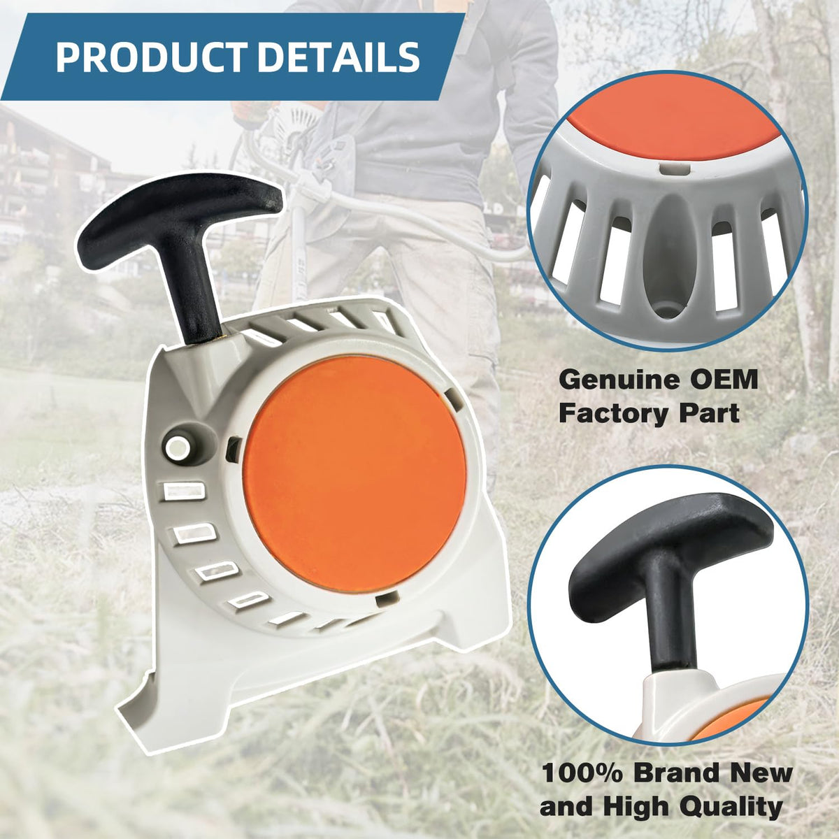 deawater recoil starter on STIHL FS131 delivers smooth starts.
