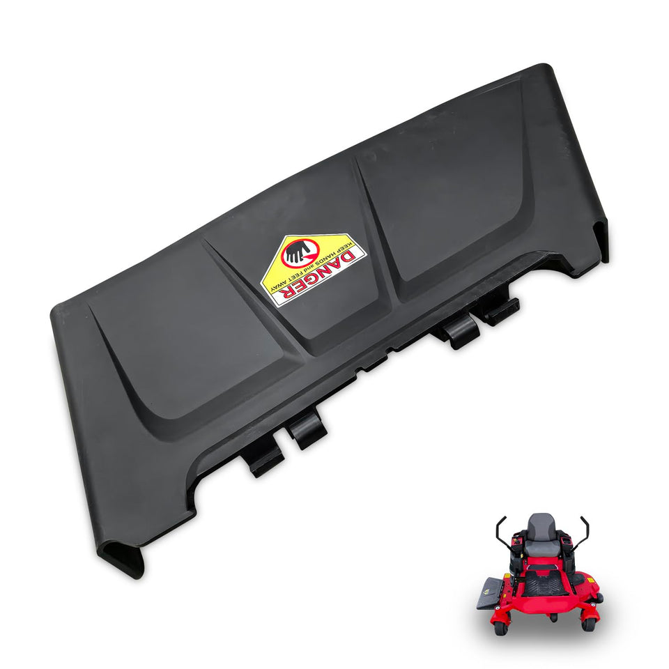 Deawater side discharge chute for Ariens ZTX42 improves clipping dispersal and reduces deck buildup.